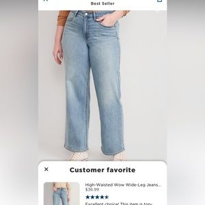 Old Navy jeans, 18 tall.